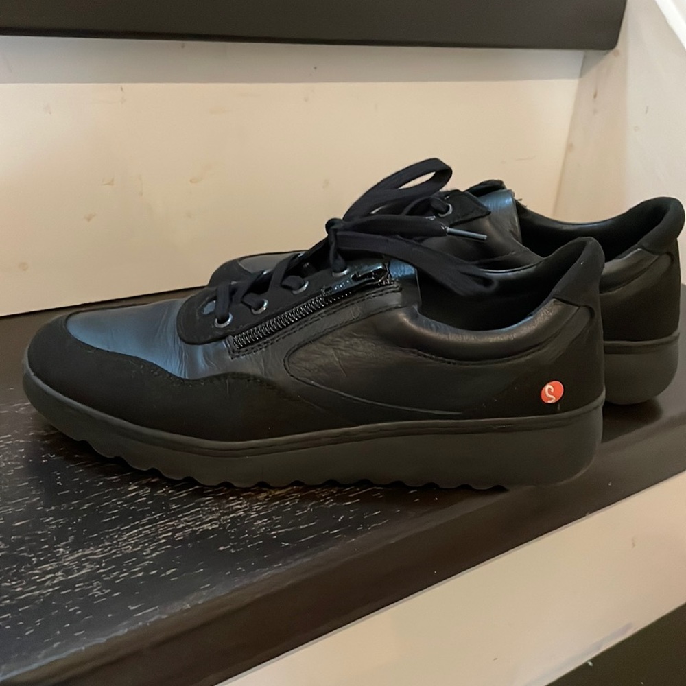 Fly London Leather and suede trainers.
